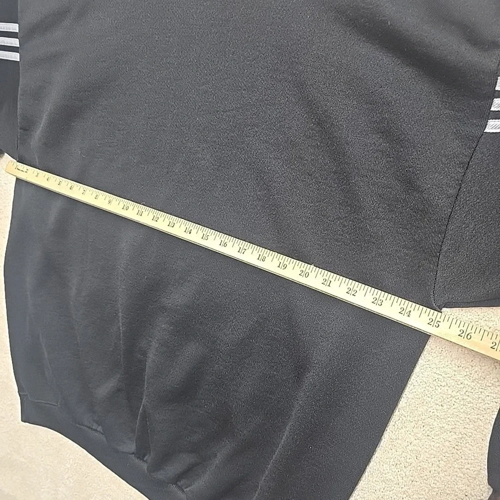 Retro Adidas USA Black Sweatshirt Mens XL Three Stripe Crewneck Athleisure‎